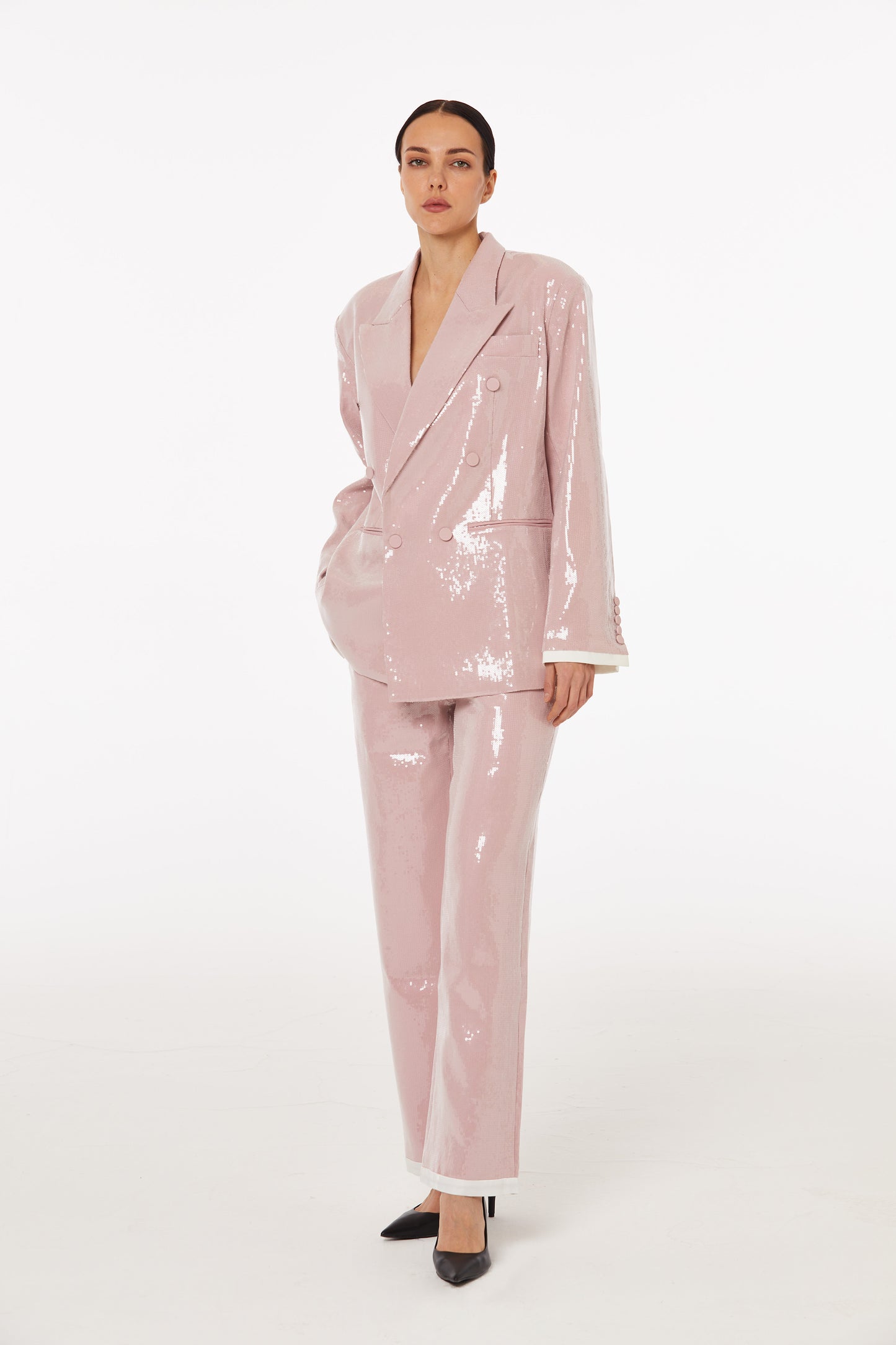 Glamorous sequin pantsuit set