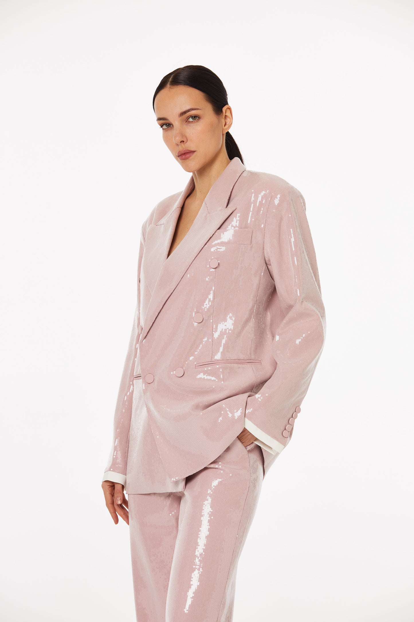 Glamorous sequin pantsuit set