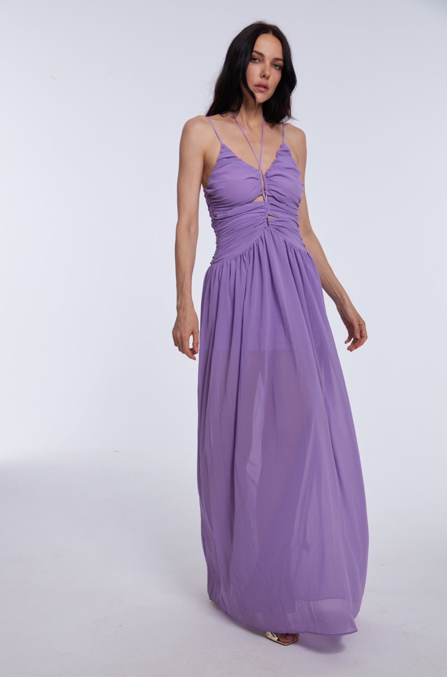 Violet Long Beach Strappy Dress