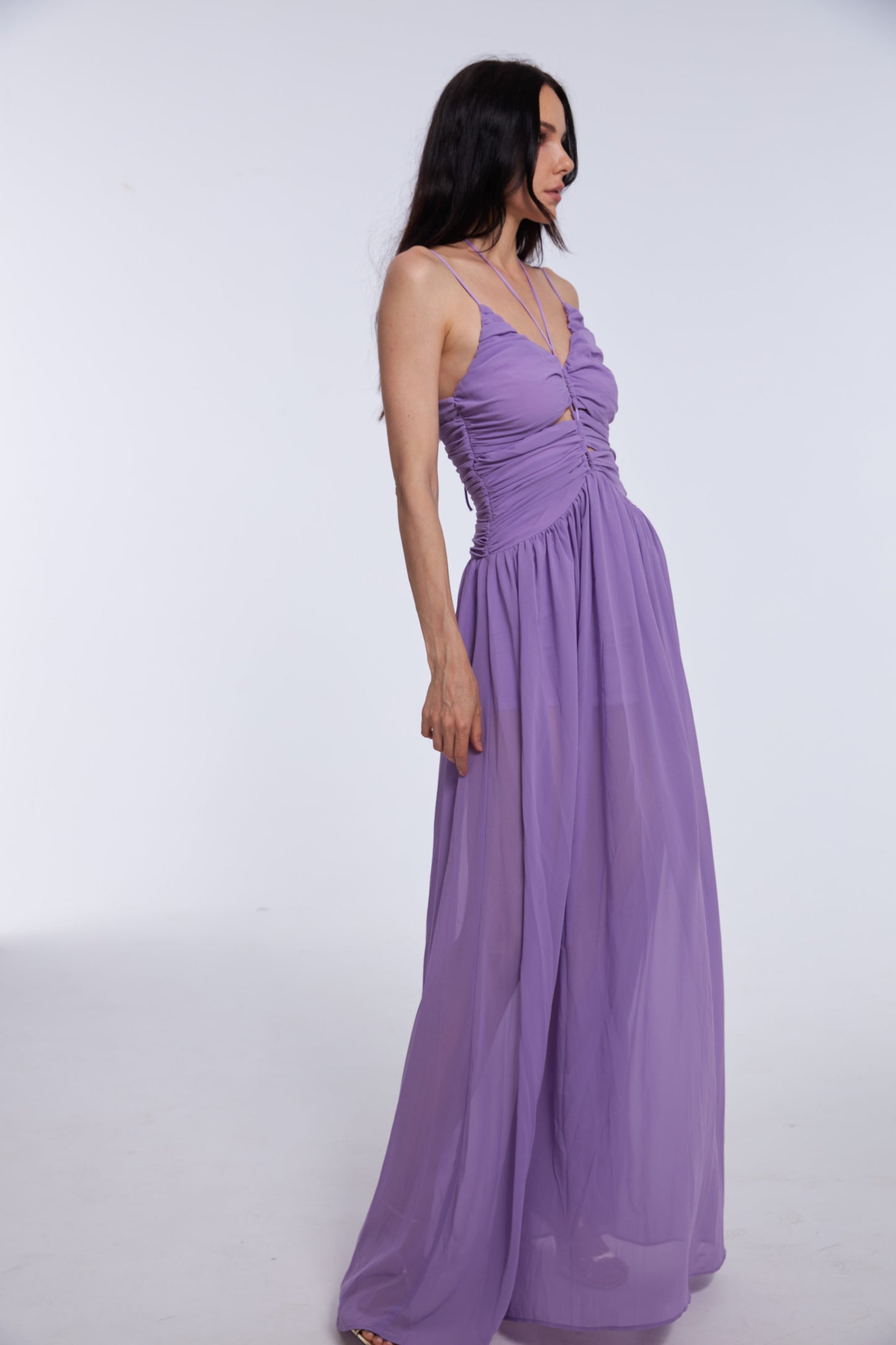 Violet Long Beach Strappy Dress