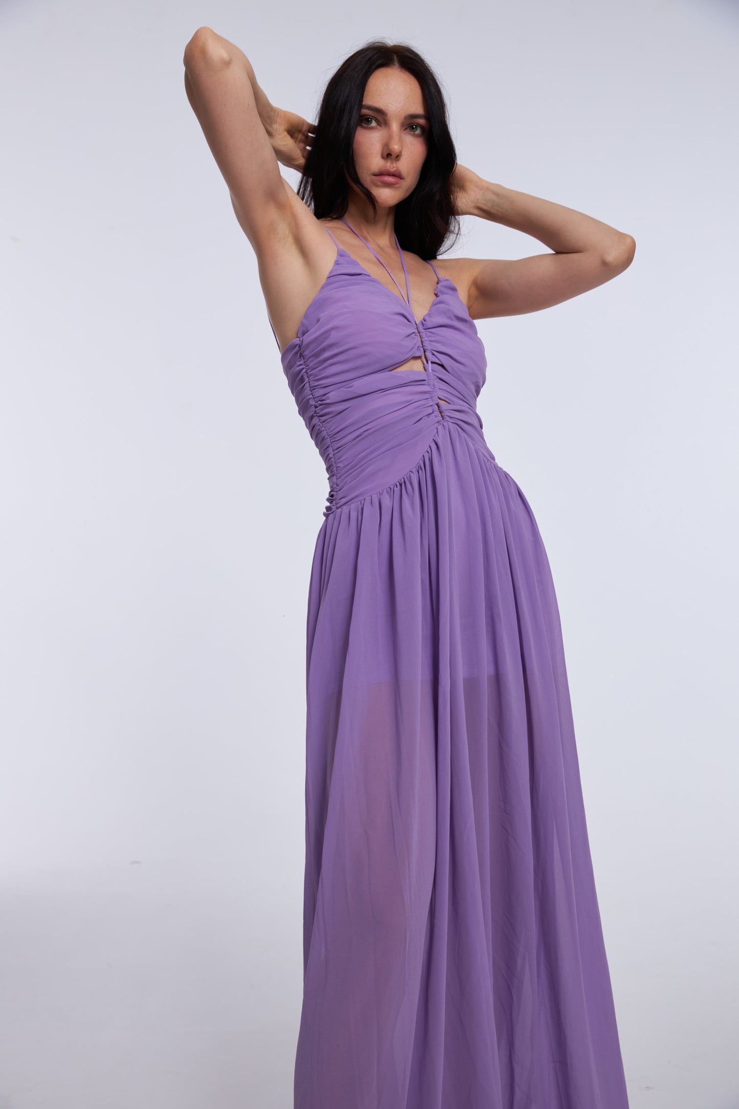 Violet Long Beach Strappy Dress