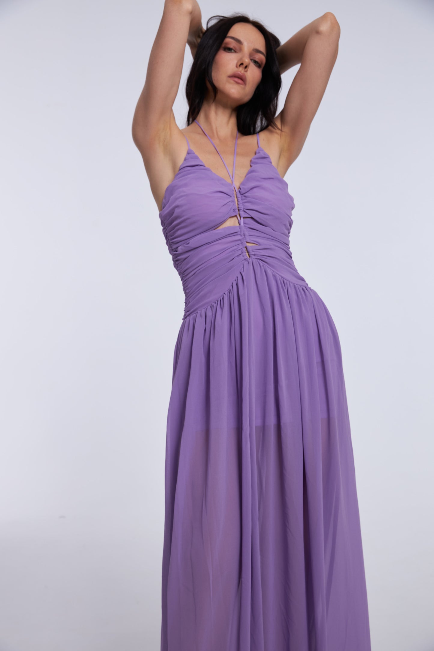 Violet Long Beach Strappy Dress