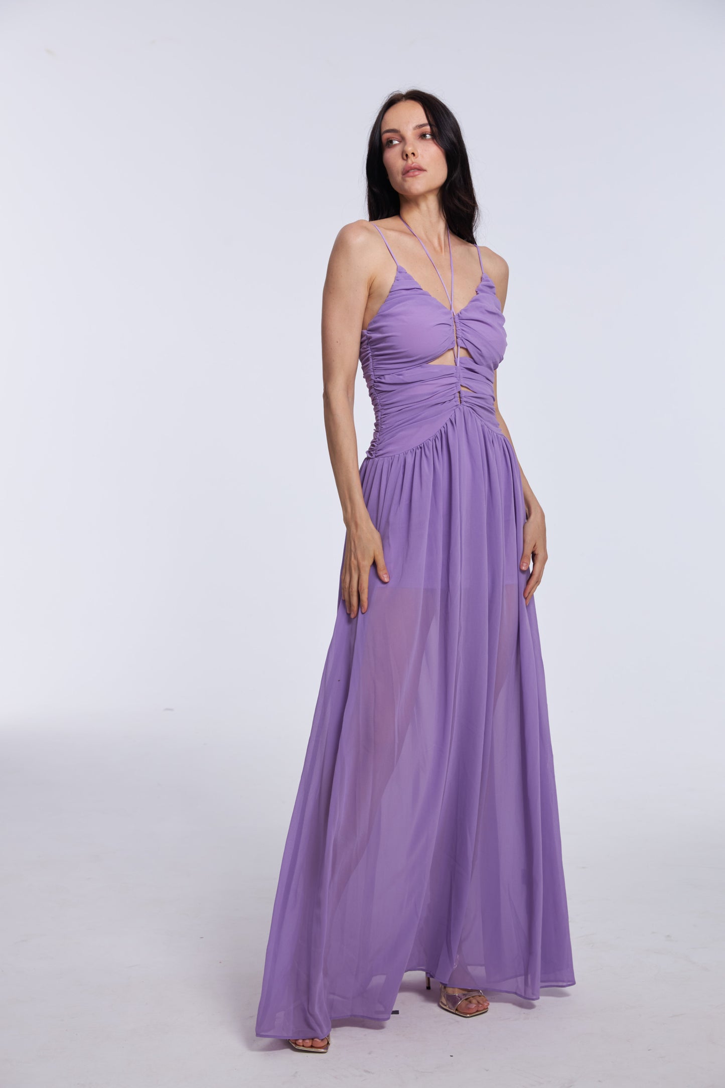 Violet Long Beach Strappy Dress