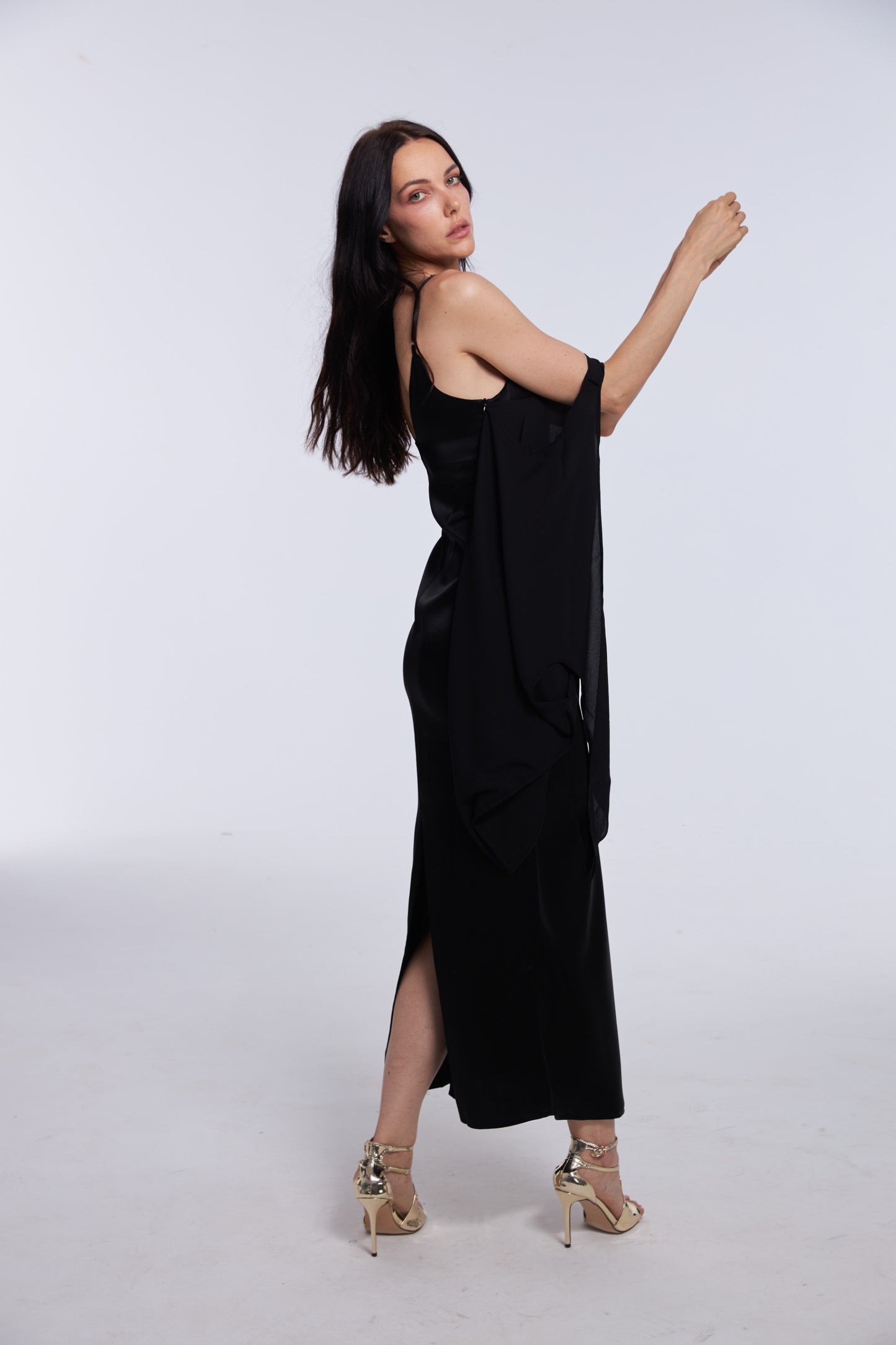 Elegant Silk Little Black Dress