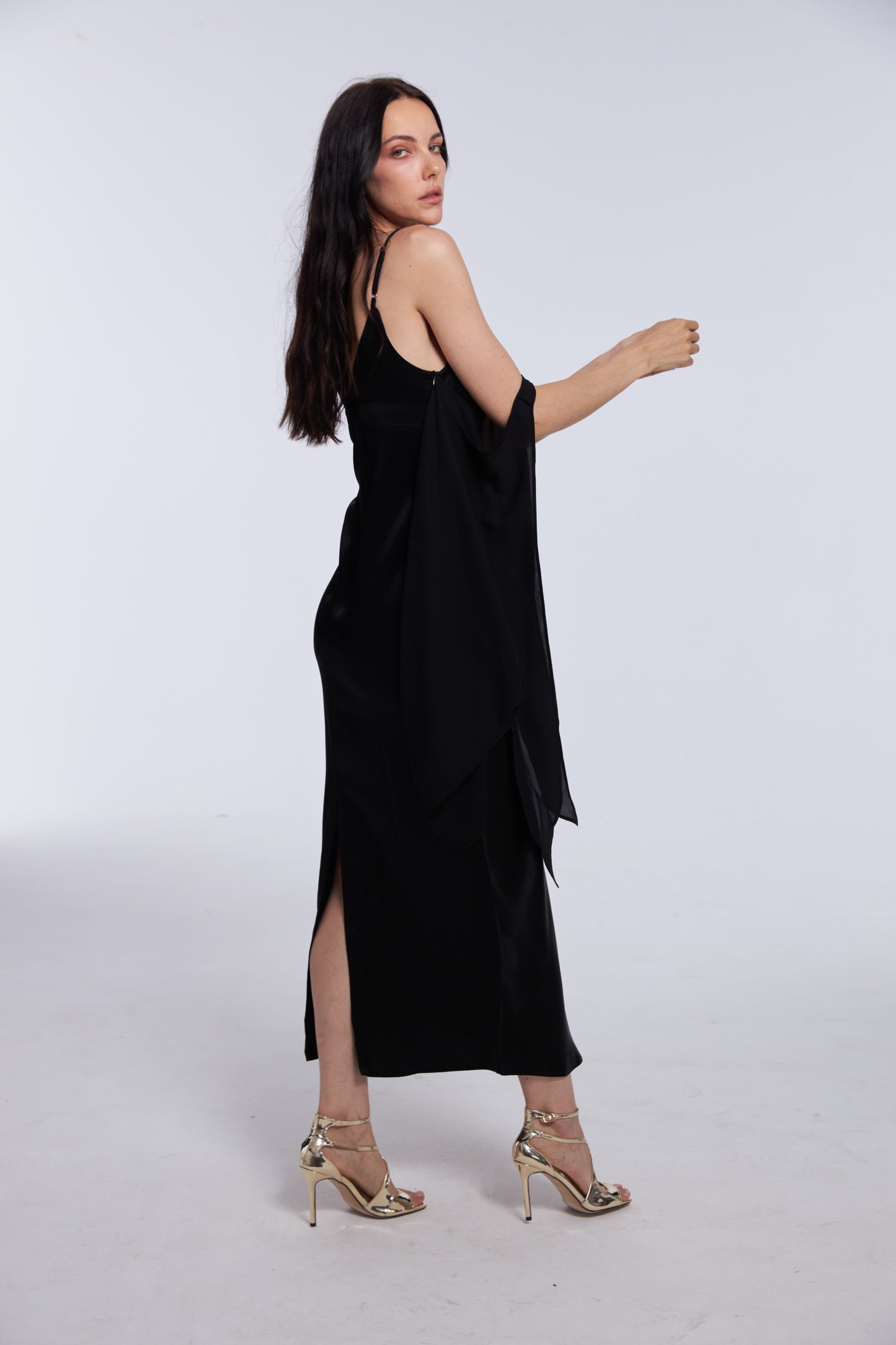 Elegant Silk Little Black Dress