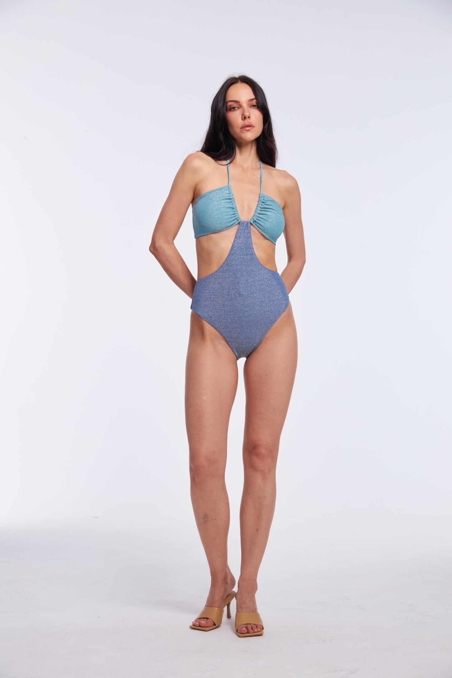 Sun-Kissed Summer Swimsuit with Wrapping Skirt "STAR DUST"