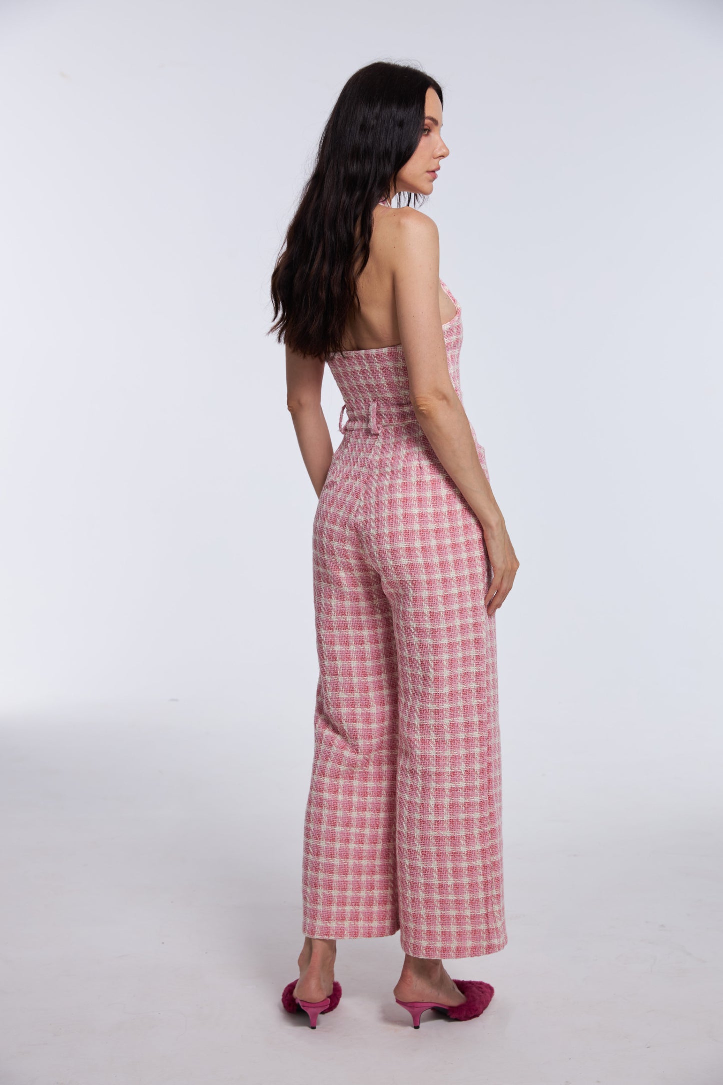 Pink Tweed Jumsuit